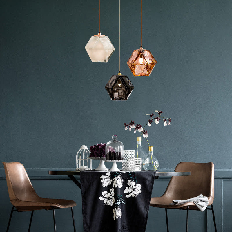 Valentina Poliedro LED Lámpara Colgante Metal/Vidrio Dormitorio/Cocina