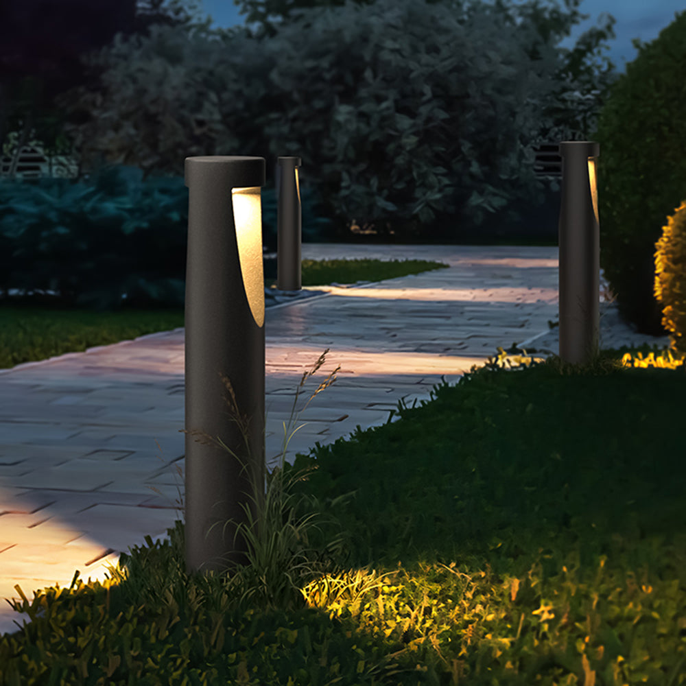 Ray Lámpara De Pie Exterior Moderna Cilíndrica Metal Patio