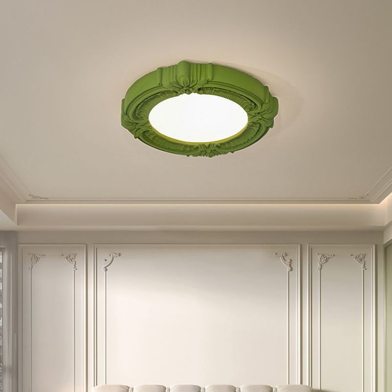 Arisha Retro Francés Plafón Lámpara de Techo Resina Acrílico Dormitorio