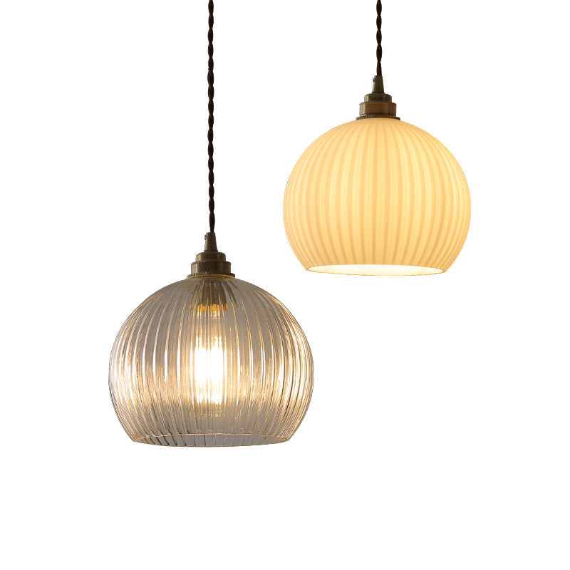 Valentina Minimalista Esfera Metal/Vidrio LED Lámpara colgante Blanco/Transparente