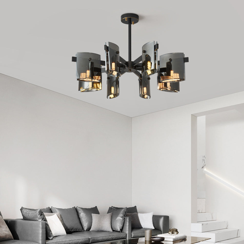 Arisha Minimalista Metal/Vidrio Lámpara Colgante Negra/Oro