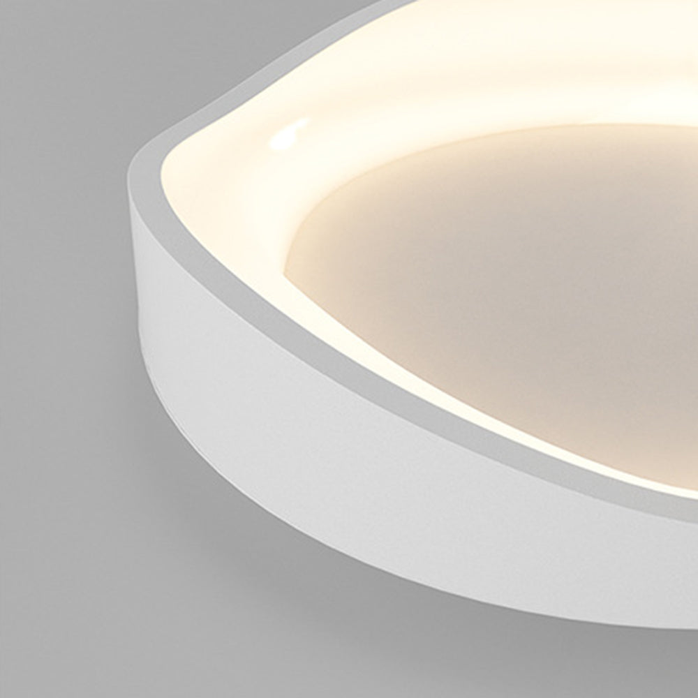 Arisha Moderna Cuenco Metal LED Lámpara de Techo Blanca