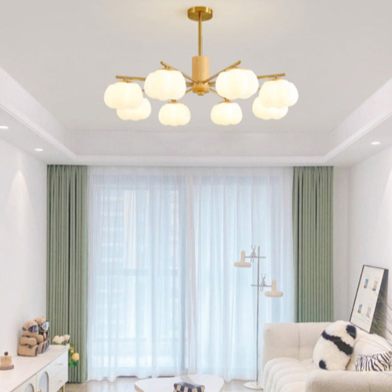 Arisha Creativo LED Metal Madera Lámparas de Araña Salón