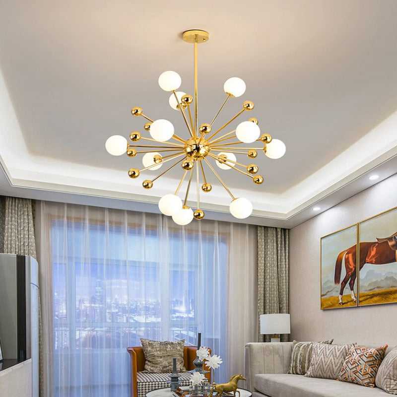 Silva Moderno LED Lámparas de araña Oro Vidrio Salón/Comedor/Dormitorio