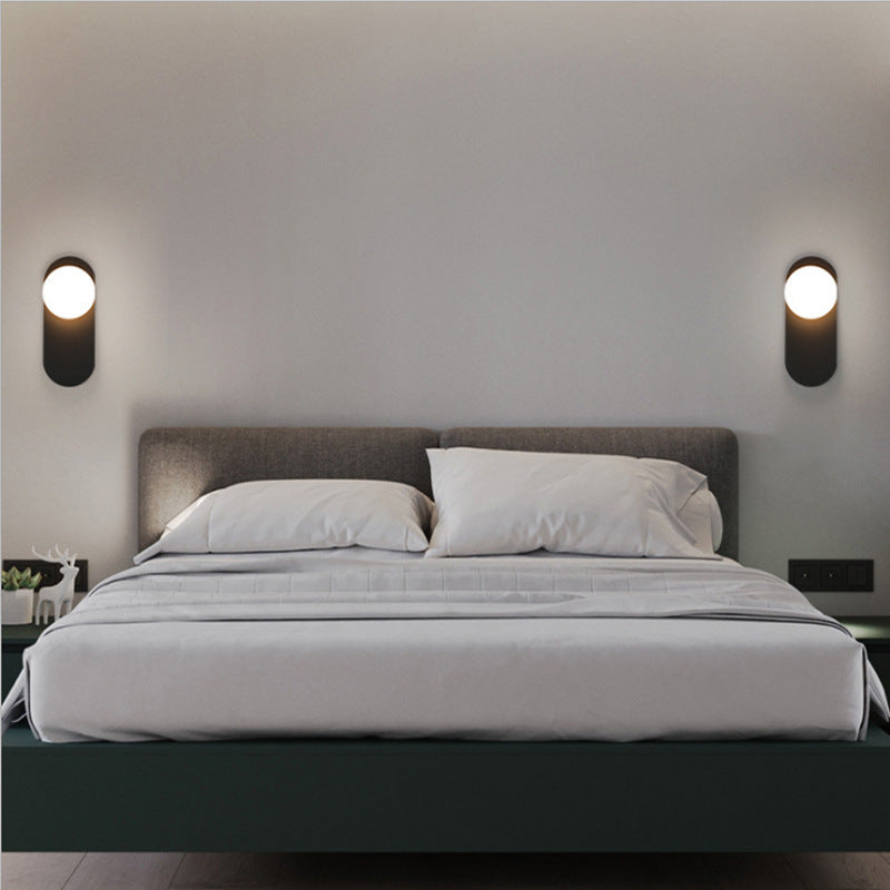 Valentina Moderno LED Apliques Negro/Oro Vidrio Dormitorio/Salón/Pasillo