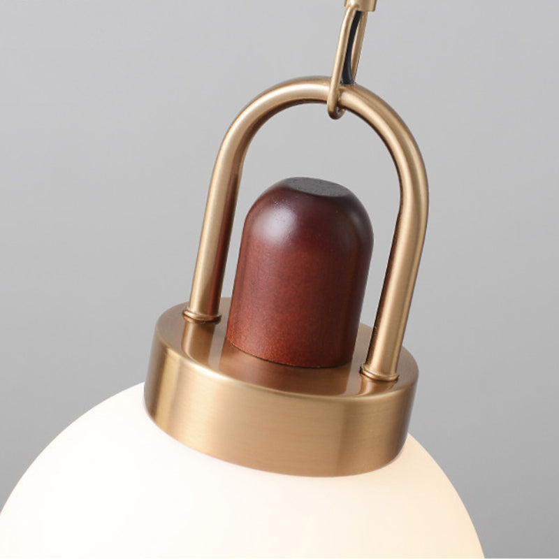 Valentina Moderno LED Lámpara Colgante Metal Madera Vidrio Dormitorio Comedor