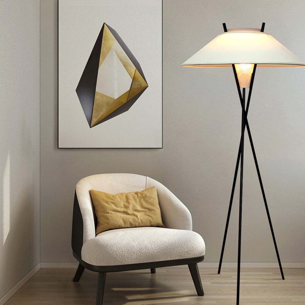 Mira Moderna Minimalista Metal/Tela LED Lámpara de Pie