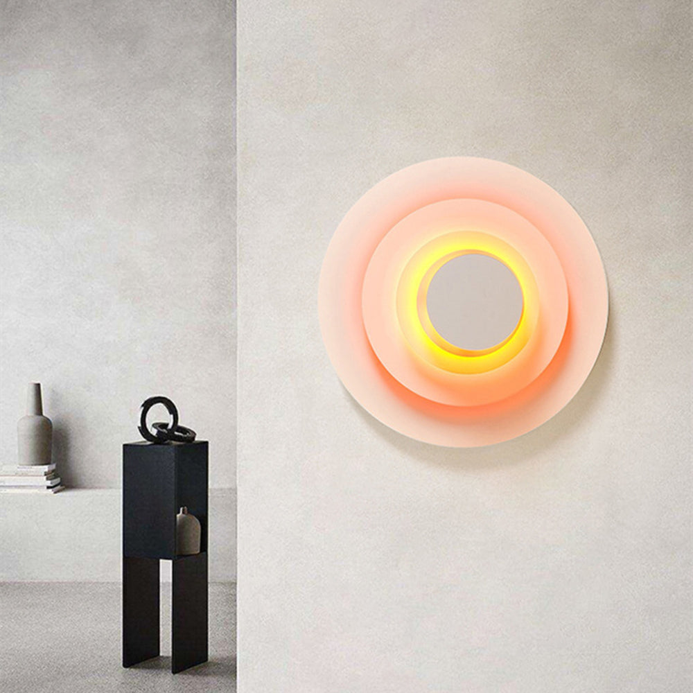 Valentina Decorativo Redondo Metal LED Aplique de Pared Rosa/Azul/Amarillo