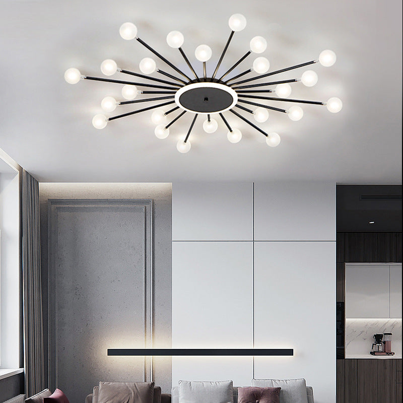 Arisha Nórdico LED Lámpara de Techo Oro/Negro Metal Salón/Dormitorio