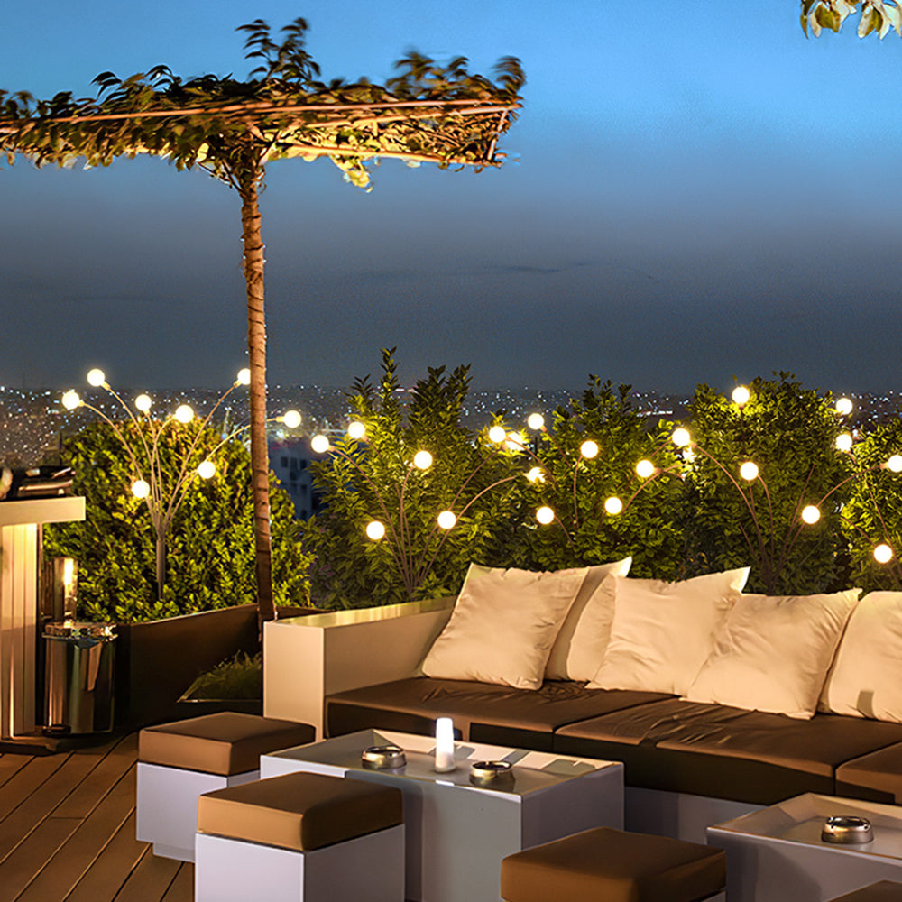Ray Moderna Dendrítico Metal Lámpara Exterior Jardín Patio