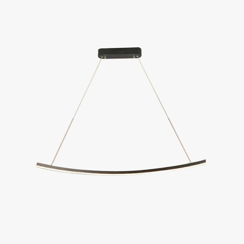 Arisha Moderna Lineal Metal/Sílice Lámpara Colgante Negra