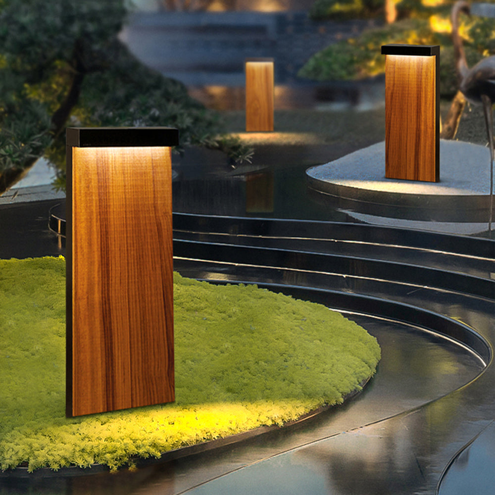 Ray Moderno Rectangular Cuadrado Metal Lámpara Exterior