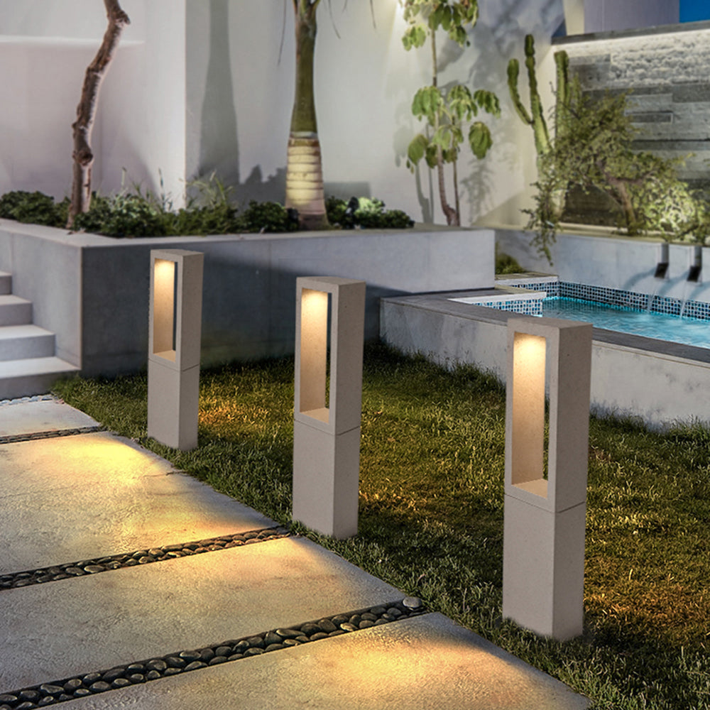Ray Moderna Lámpara de Pie Exterior Metal Patio