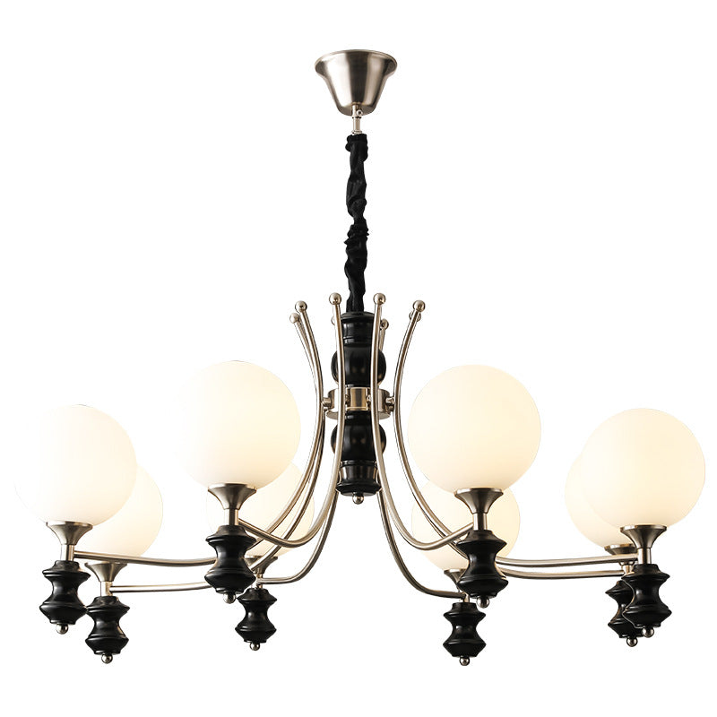 Valentina Vintage LED Lámpara colgante Blanco Vidrio Sala de estar