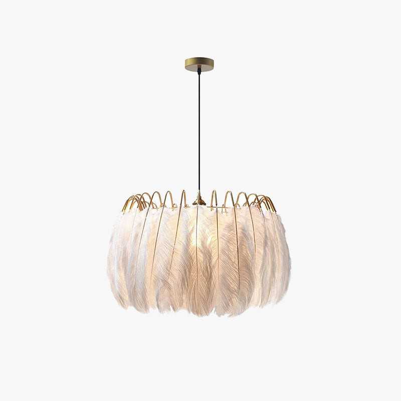 O'Moore Diseño Pluma LED Lámpara Colgante Negra/Blanca