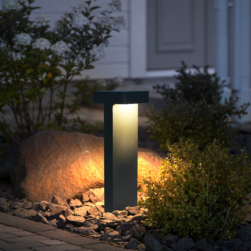 Ray Moderna Lámpara de Pie Exterior Metal Vidrio Patio