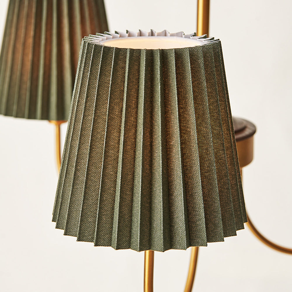 Silva Vintage Cúpula Metal/Tela Lámpara Colgante Branca/Verde
