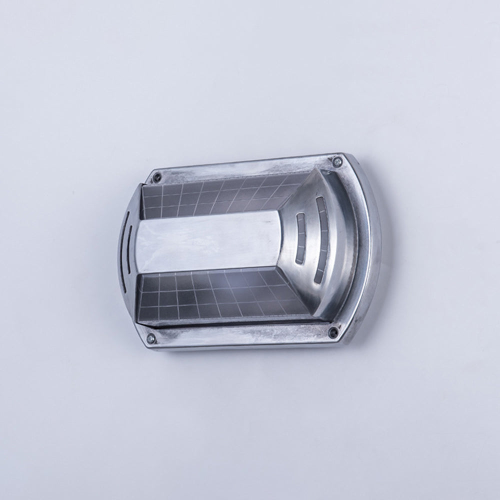 Ray Moderno Geométrico Metal LED Aplique de Pared Exterior Plata