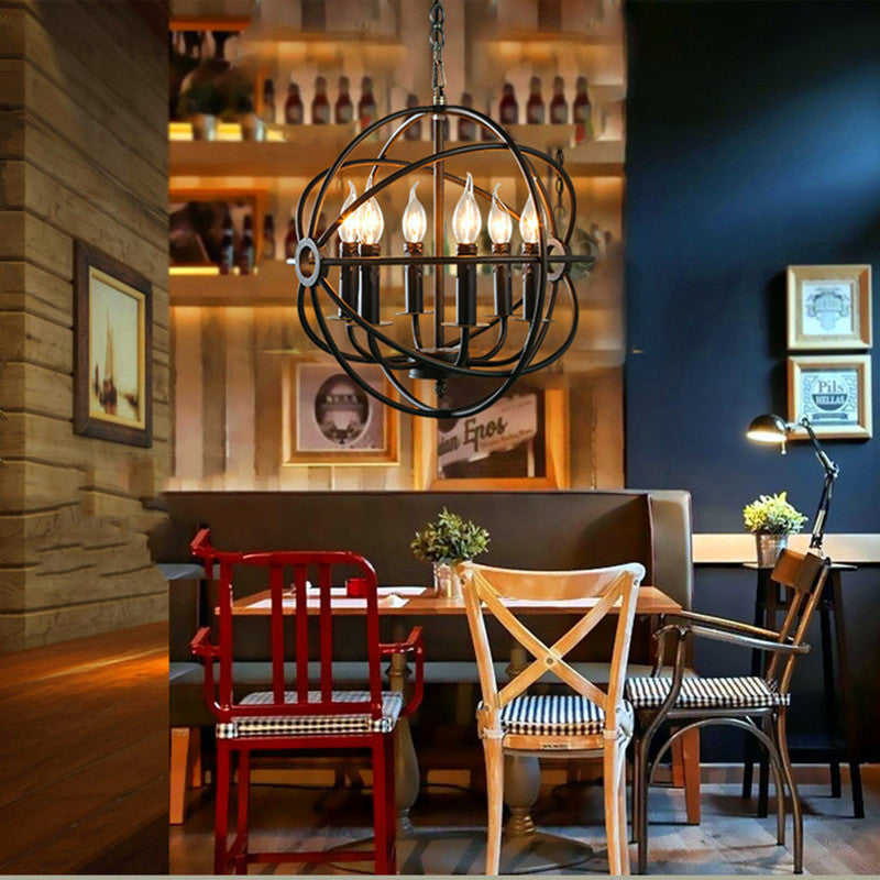 Silva Americano Lámparas de Araña Metal Salón Dormitorio Restaurante
