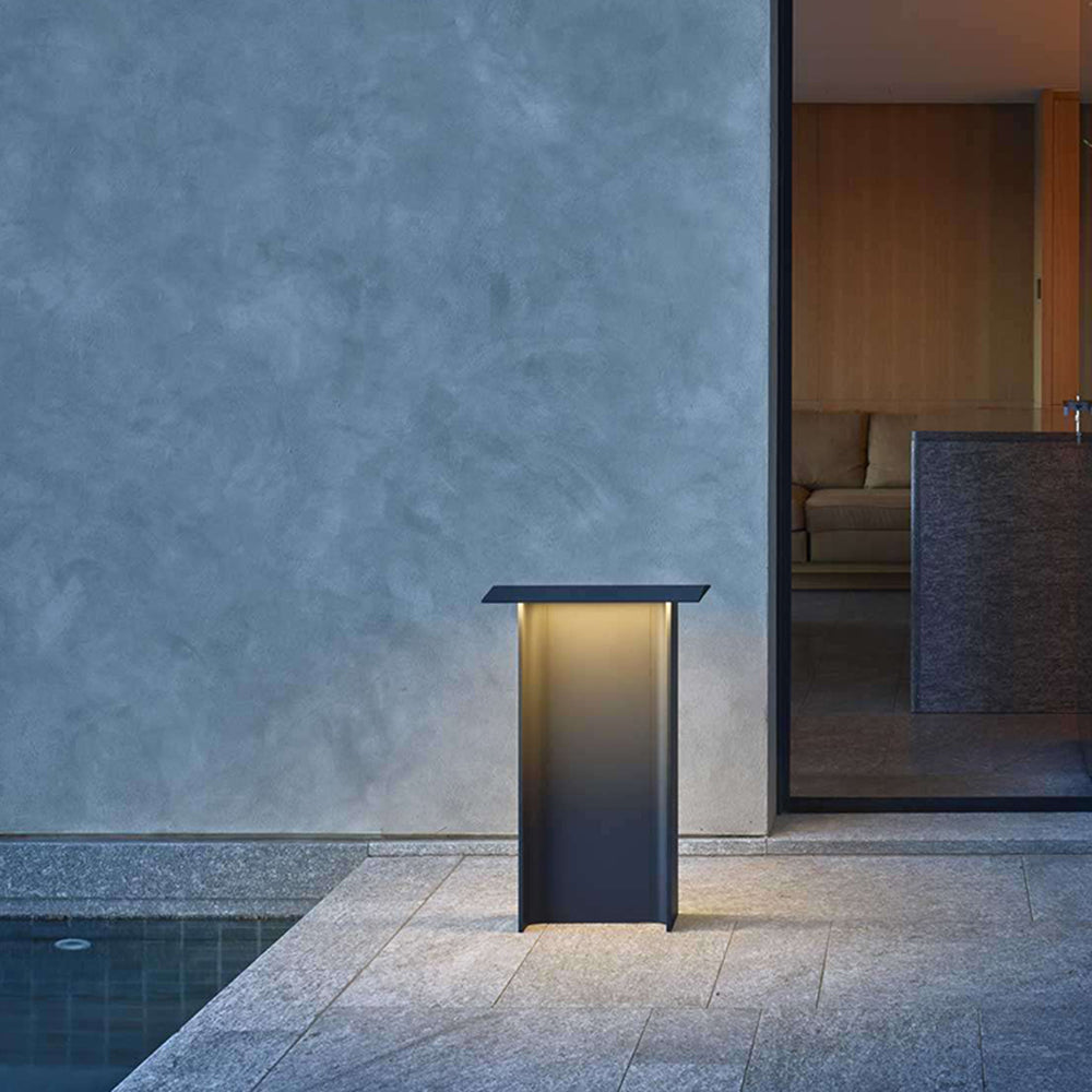 Ray Moderno Rectangular Metal Acrílico Solar Lámpara Exterior