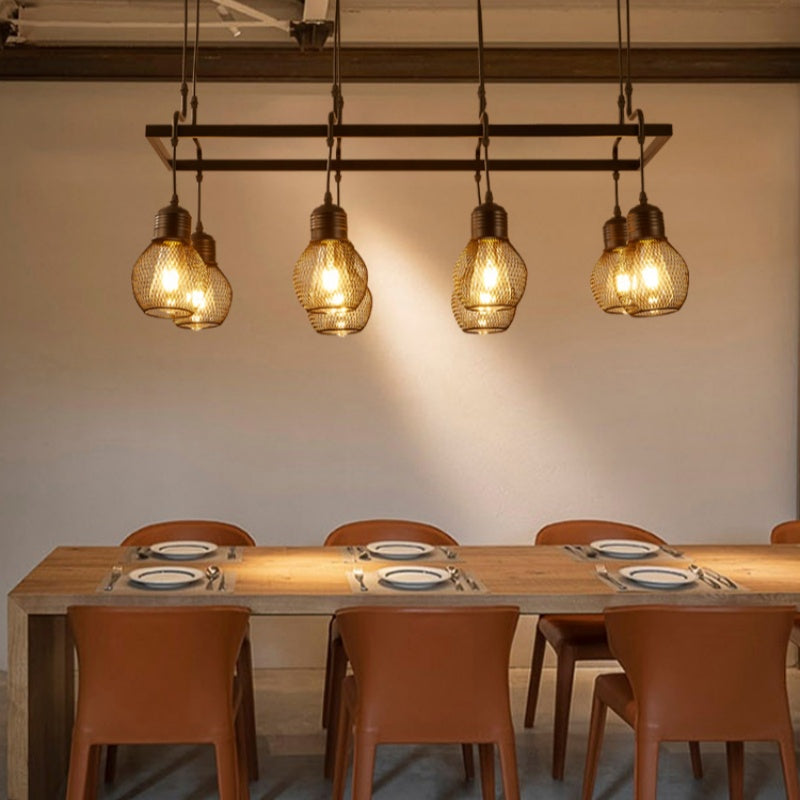 Silva Retro Largo Multicabezal Lámparas de Araña Comedor/Bar/Salón