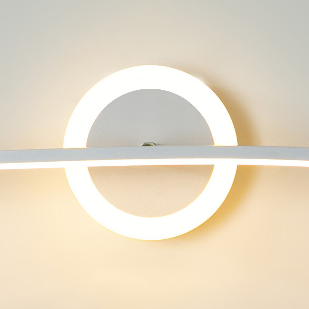 Arisha Nordico Lineal Metal/Silicona Aplique de Pared Blanco