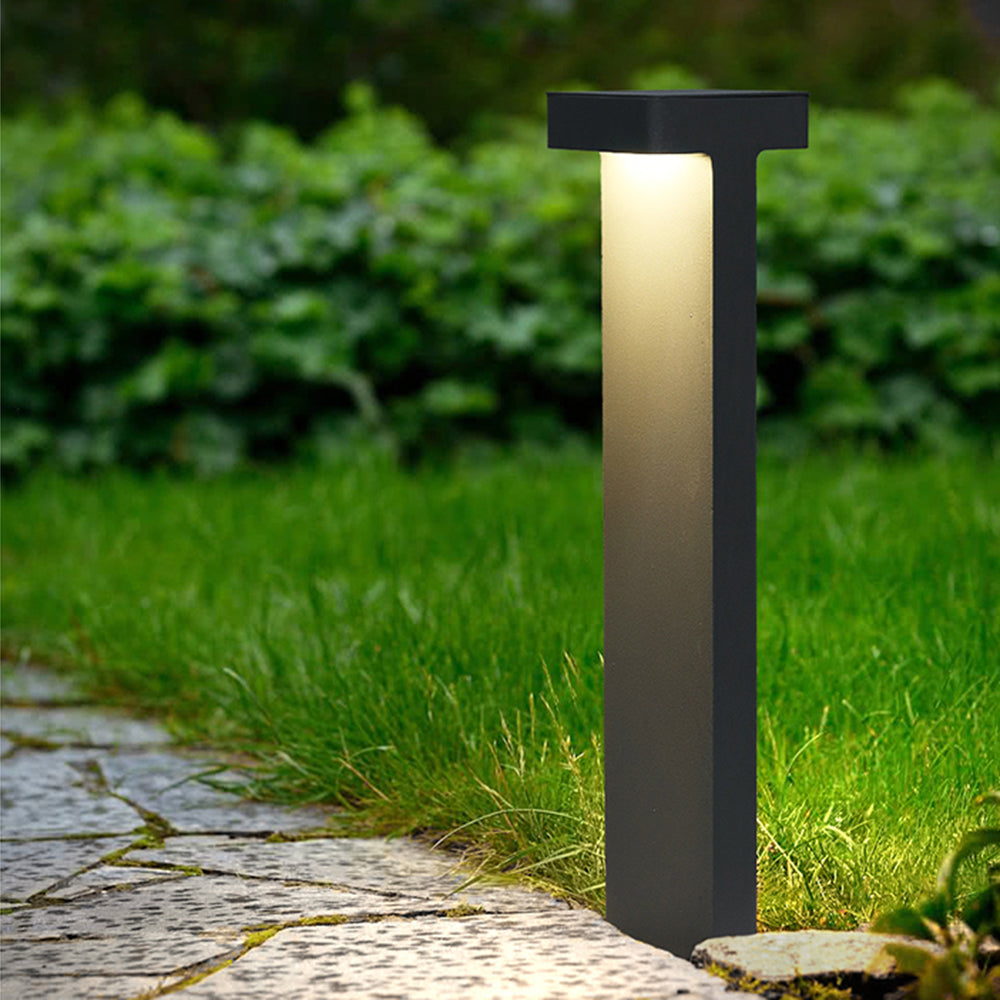 Ray Moderna Lámpara de Pie Exterior Metal Vidrio Patio
