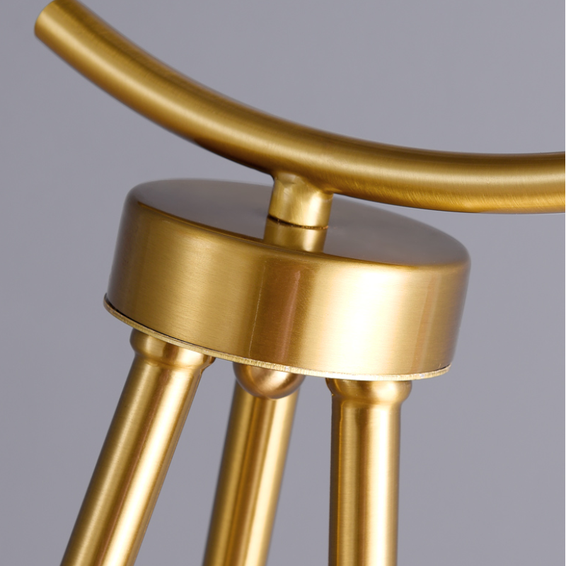 Mira Moderna Redonda Metal/Vidrio LED Lámpara de Pie Dorada/Negra