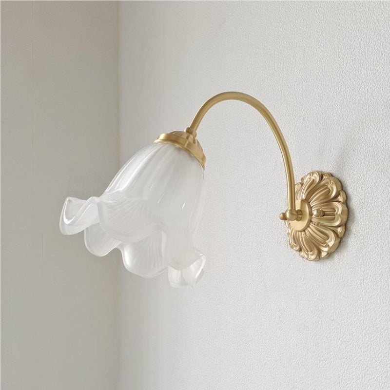 Arisha Retro Art Déco LED Aplique de Pared Metal Vidrio Dormitorio