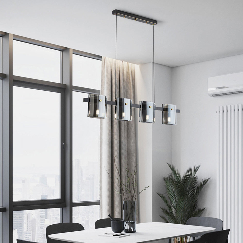 Arisha Minimalista Lineal Metal Lámpara Colgante Negra/Ora