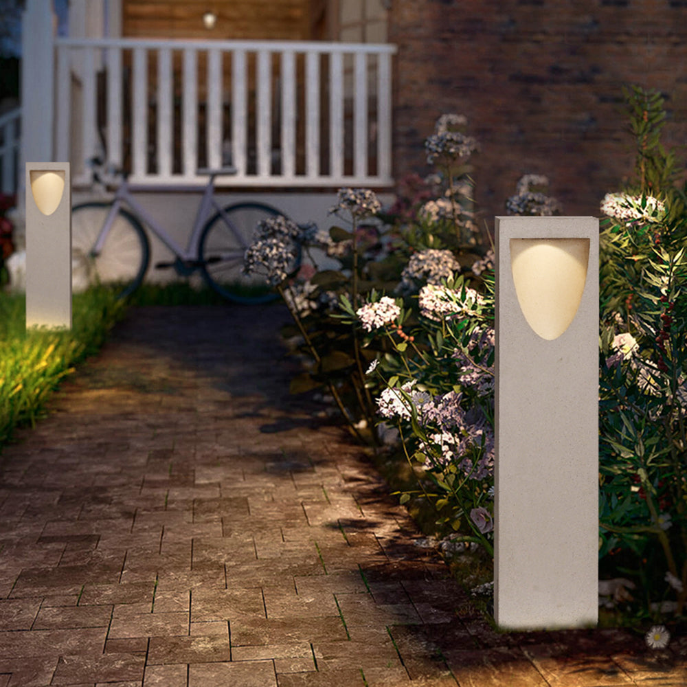 Ray Moderna Lámpara de Pie Exterior Metal Patio Jardín