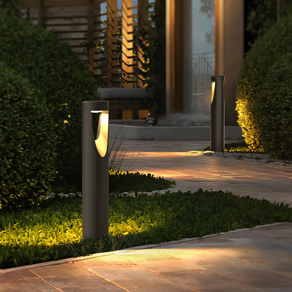 Ray Lámpara De Pie Exterior Moderna Cilíndrica Metal Patio