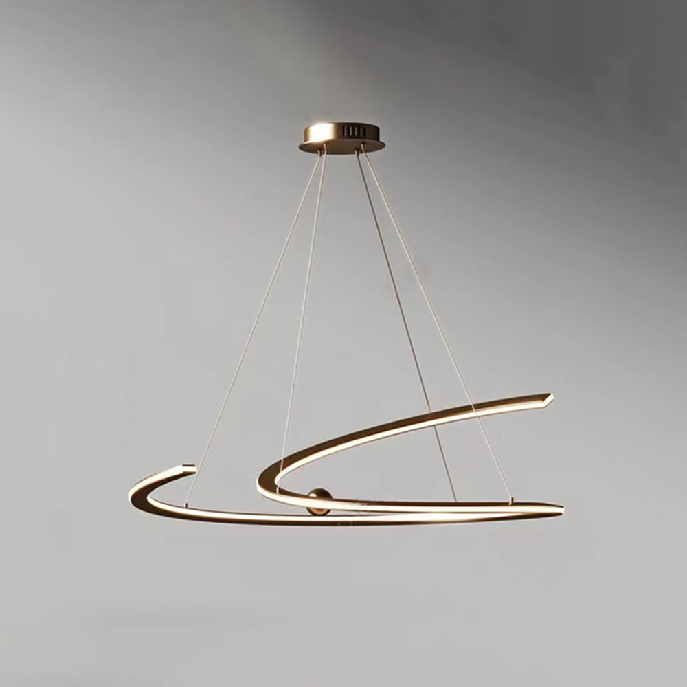 Arisha Moderna Minimalista Diseño Metal Lámpara Colgante Dorada