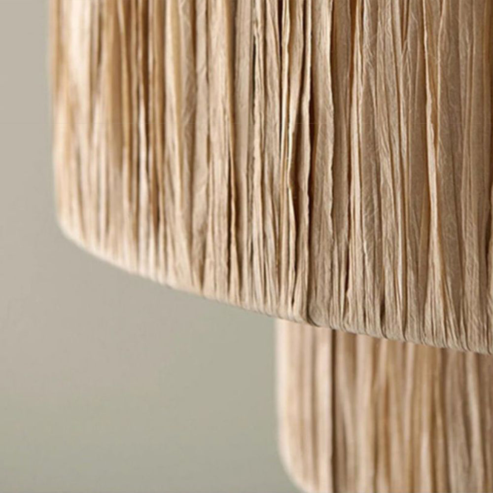 Muto Rustic Boho Rattan Pendant Light 3 Style Living Room