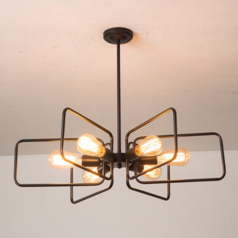 Silva Industrial LED Lámparas de Araña Negro Metal Salón/Dormitorio