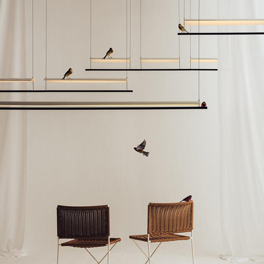 Arisha Minimalista Lineal Metal/Acrílico Lámpara Colgante