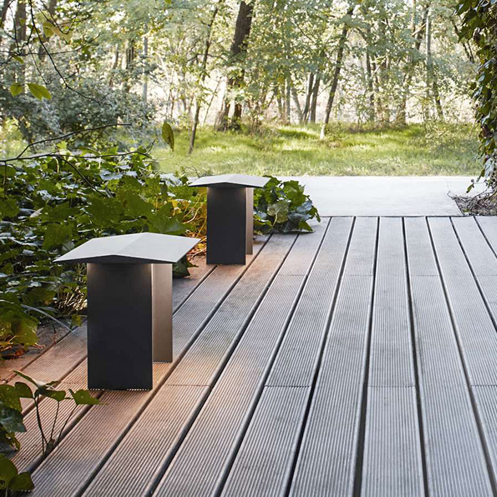 Ray Moderno Rectangular Metal Acrílico Solar Lámpara Exterior