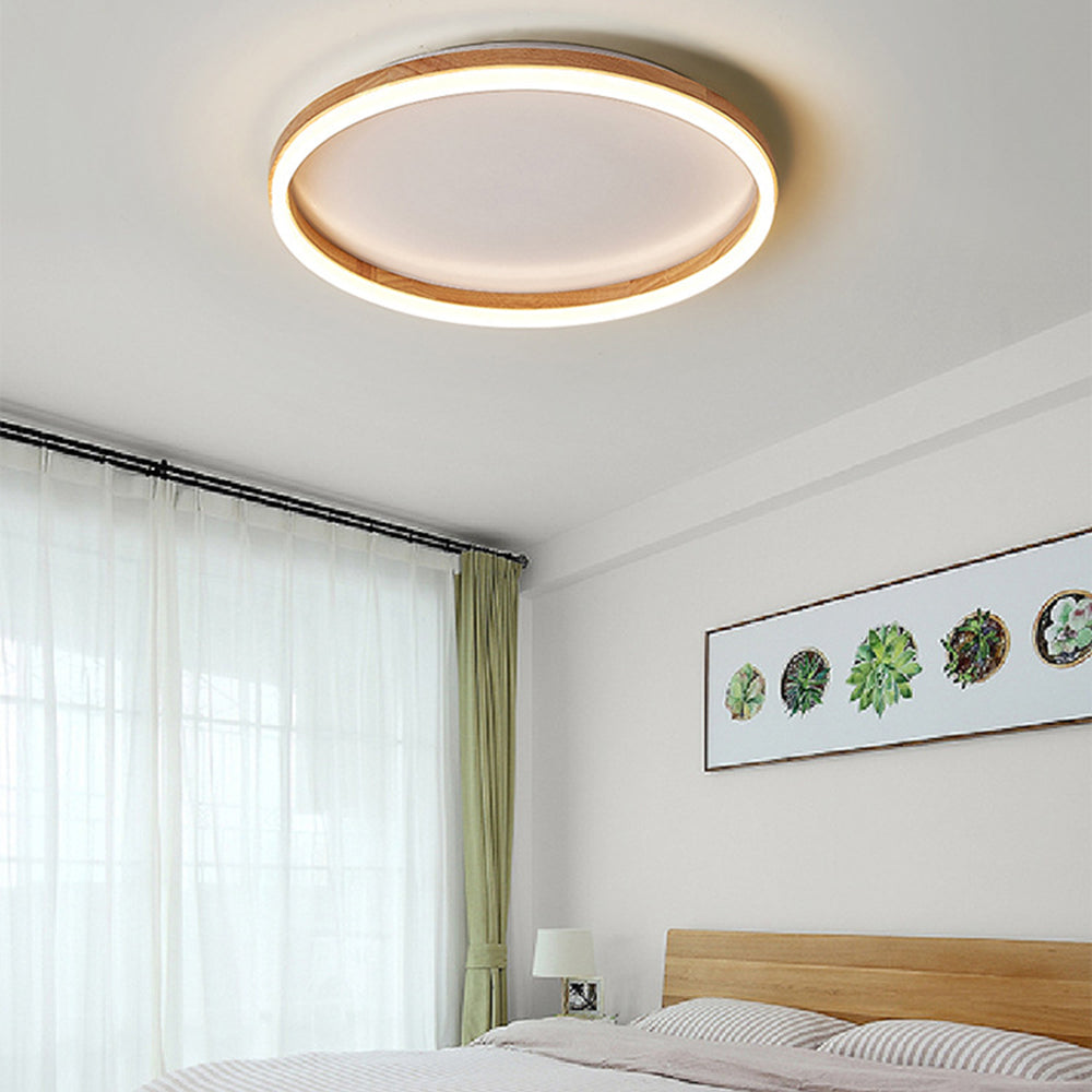 Muto Moderna Minimalista Acrílico Lámpara de Techo Madera