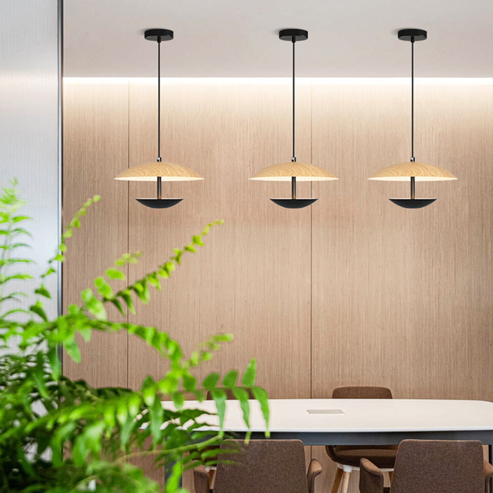 Arisha Moderna Minimalista Metal Lámpara Colgante Madera/Marrón