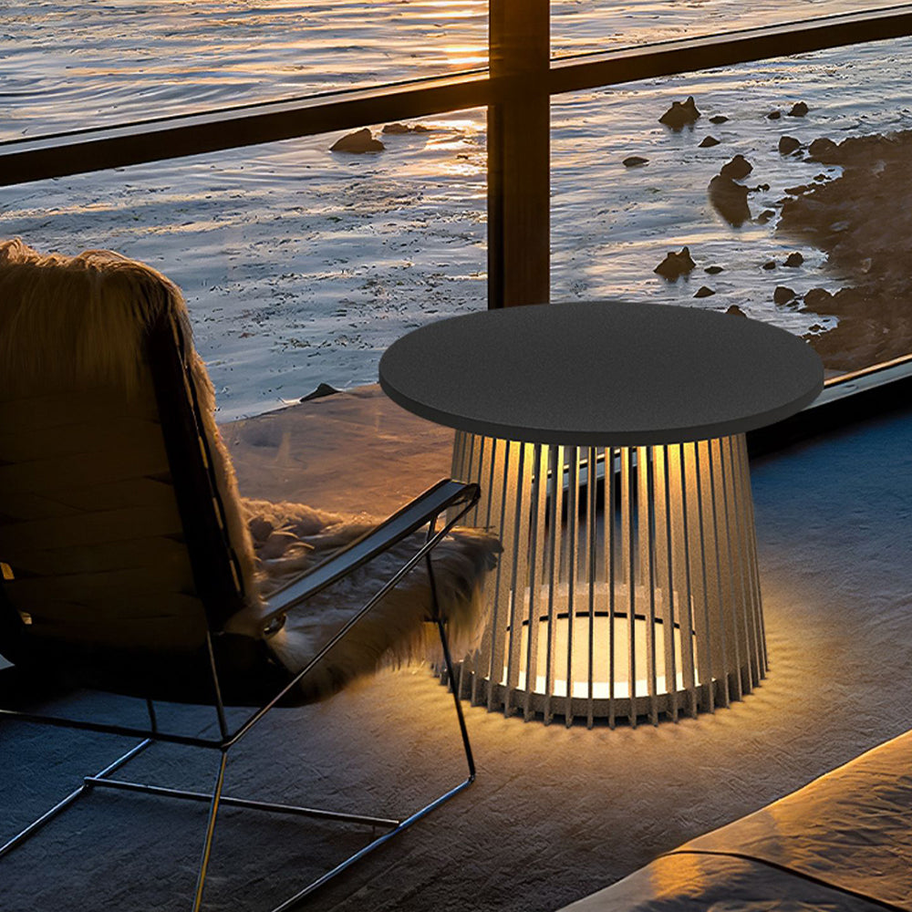 Ray Minimalista Lámpara de Pie Exterior Cilíndrico Metal