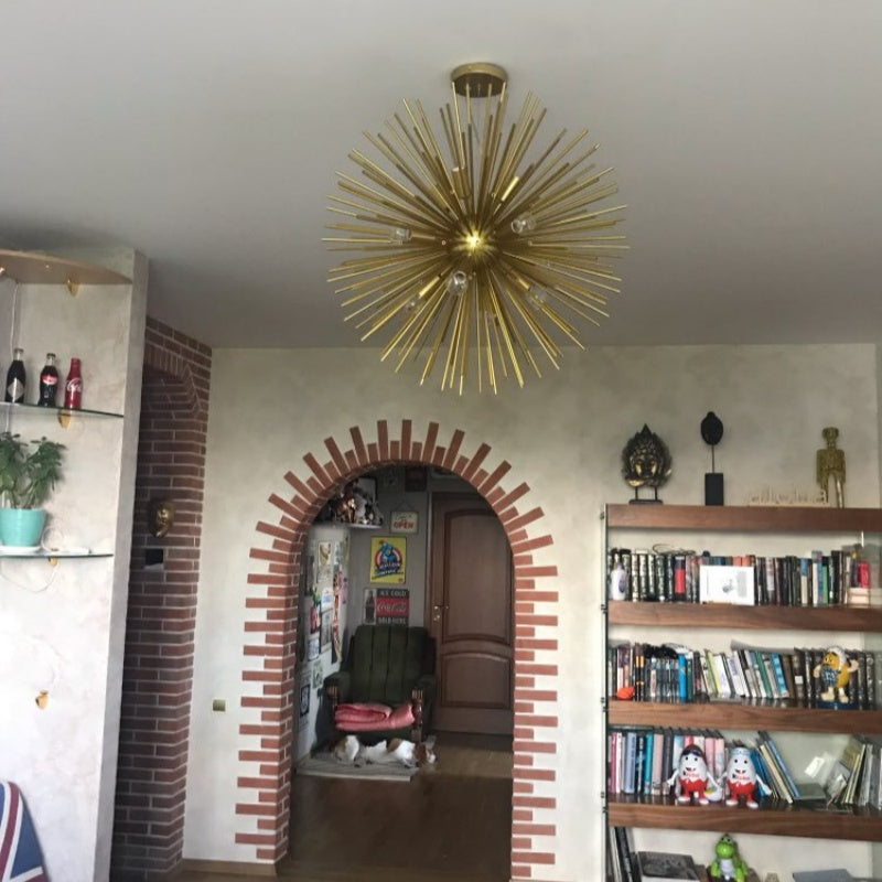 Arisha Moderno LED Lámparas de araña Oro Metal Salón/Comedor/Dormitorio
