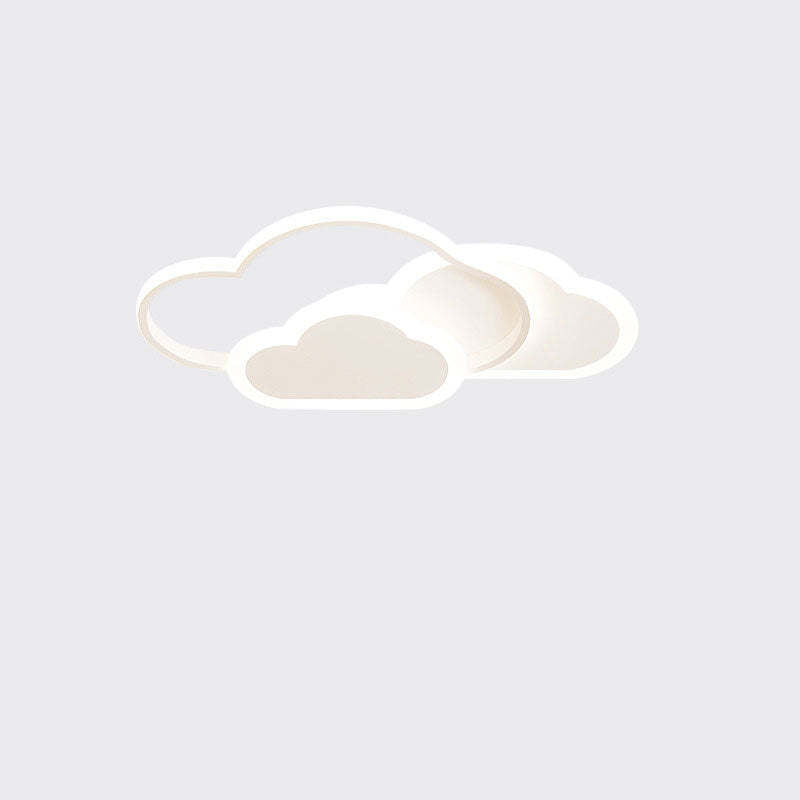 Arisha Diseño Nube Metal/Acrílico Lámpara de Techo Blanca/Rosa