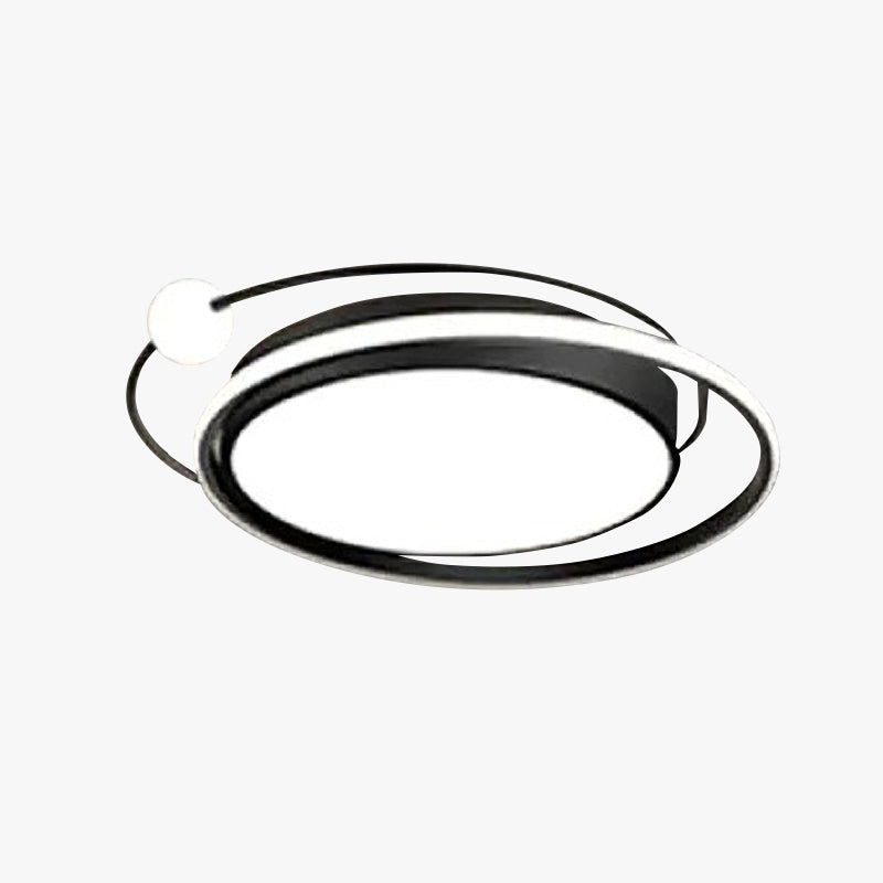 Arisha Moderna Nórdica Redonda Metal LED Lámpara de Techo Negra/Dorada