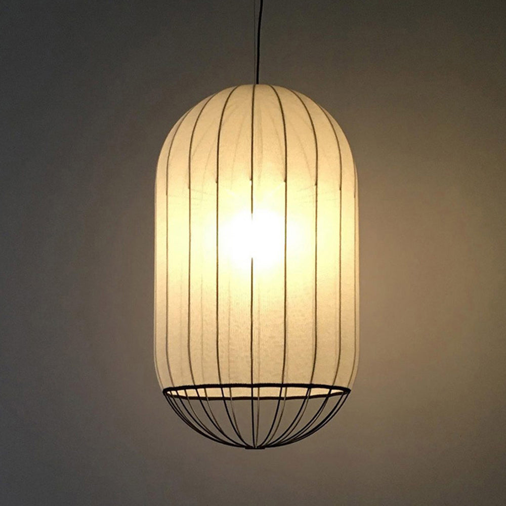 Ritta Moderna Diseño Minimalista Metal/Tela Lámpara Colgante Blanco