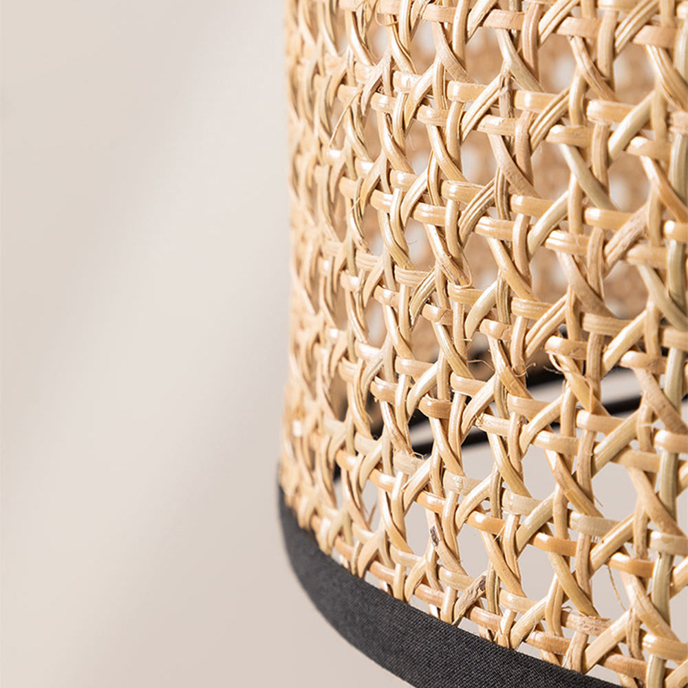 Mira Moderna Diseño Metal/Rota LED Lámpara de Pie Madera