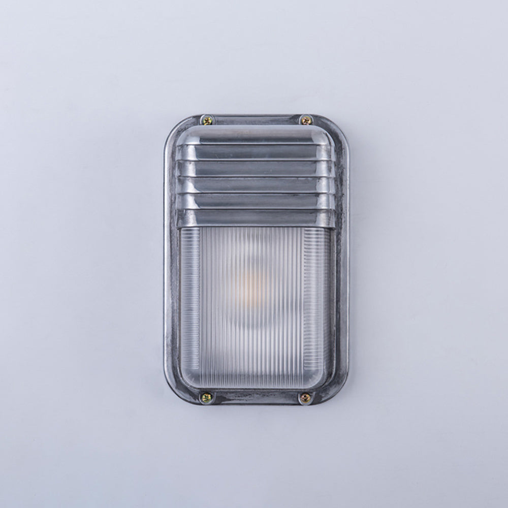 Ray Moderno Geométrico Metal LED Aplique de Pared Exterior Plata