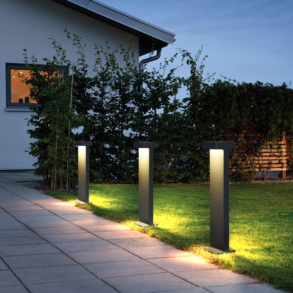 Ray Moderna Lámpara de Pie Exterior Metal Vidrio Patio