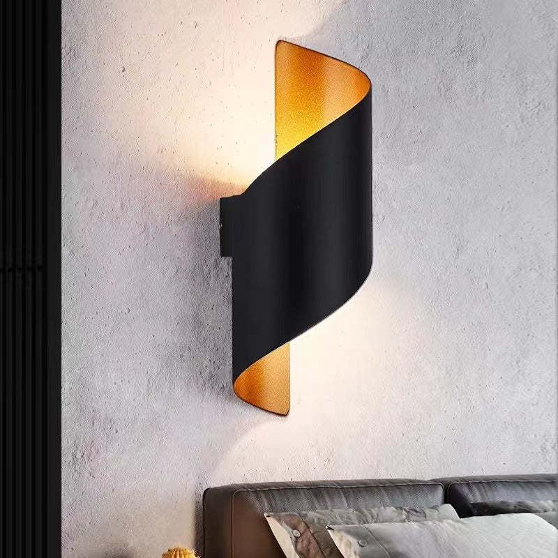 Ray Moderno Diseño Metal/Acrílico LED Aplique de Pared Blanco/Negro/Dorado