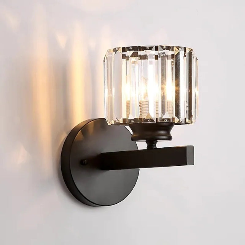 Arisha Moderno Cuadrado/Redondo Metal/Cristal Aplique de Pared Dorado