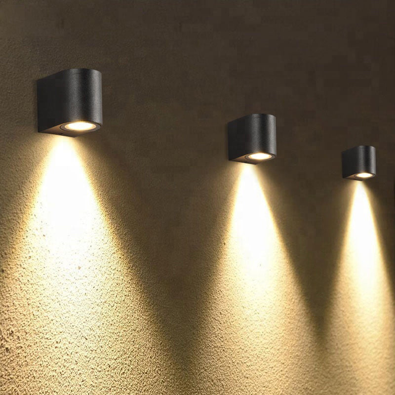 Ray Minimalista Rectangular Metal/Vidrio Aplique de Pared Negro